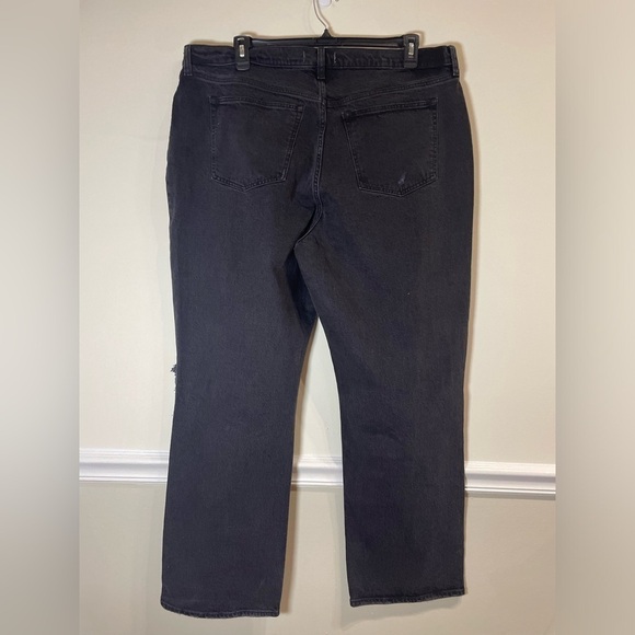 Abercrombie & Fitch NWT The 90s Baggy Low Rise Curve Love Black Distressed 18L - Picture 4 of 7